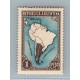 ARGENTINA 1935 GJ 760 ESTAMPILLA NUEVA CON GOMA MAPA CON LIMITES U$ 25